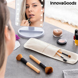 Wooden Makeup Brush Set with Carry Case – 5 Piece | InnovaGoods