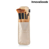 Wooden Makeup Brush Set with Carry Case – 5 Piece | InnovaGoods