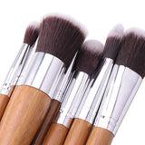 Lucky Beauty Bamboo Makeup Brush Set – 11 Piece Eco-Friendly Kit