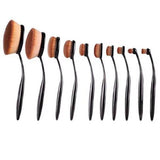 Beauty Experts 10-Piece Oval Makeup Brush Set | Professional Brushes UK