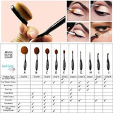 Beauty Experts 10-Piece Oval Makeup Brush Set | Professional Brushes UK