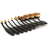 Beauty Experts 10-Piece Oval Makeup Brush Set | Professional Brushes UK