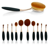 Beauty Experts 10-Piece Oval Makeup Brush Set | Professional Brushes UK