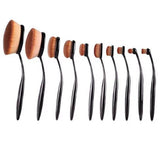 Beauty Experts 10-Piece Oval Makeup Brush Set | Professional Brushes UK