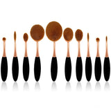 Beauty Experts 10-Piece Oval Makeup Brush Set | Professional Brushes UK