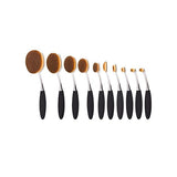 Beauty Experts 10-Piece Oval Makeup Brush Set | Professional Brushes UK