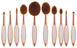 Beauty Experts 10-Piece Oval Makeup Brush Set | Professional Brushes UK