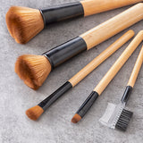 Wooden Makeup Brush Set with Carry Case – 5 Piece | InnovaGoods
