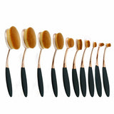 Beauty Experts 10-Piece Oval Makeup Brush Set | Professional Brushes UK