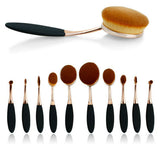 Beauty Experts 10-Piece Oval Makeup Brush Set | Professional Brushes UK